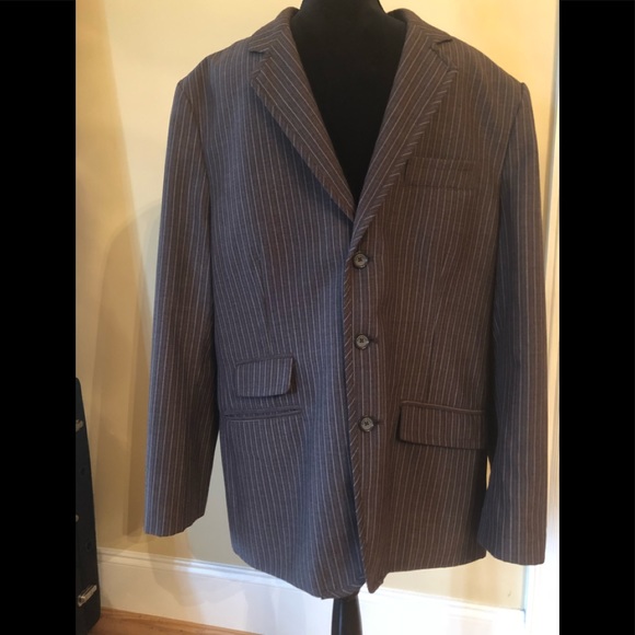Marc Ecko brown striped Men’s blazer size XL - Picture 1 of 3